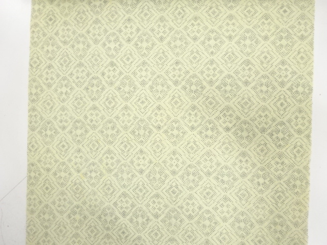  アンティーク　菱に十字模様　着尺反物